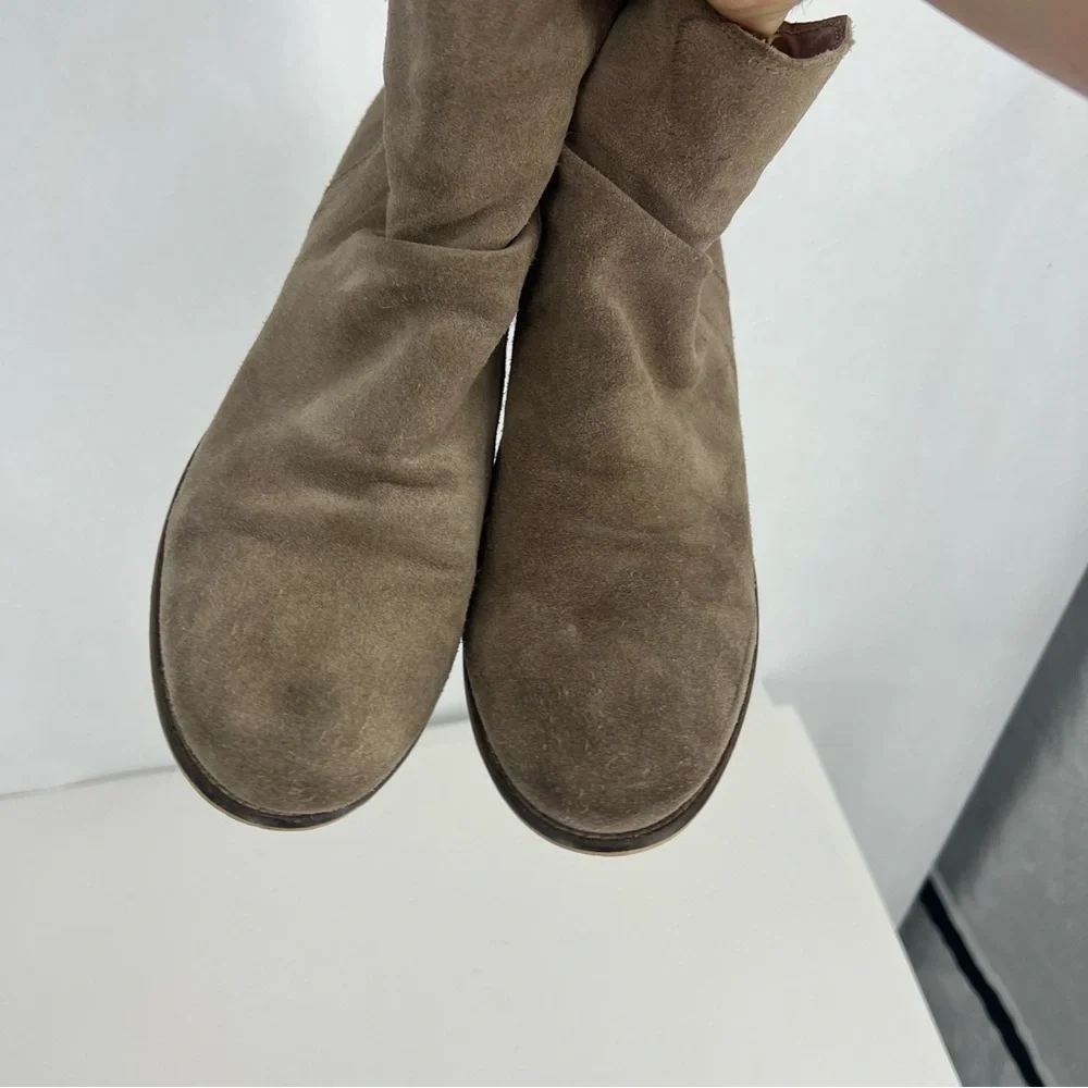 Seychelles Tan Ankle Booties with Block Heel